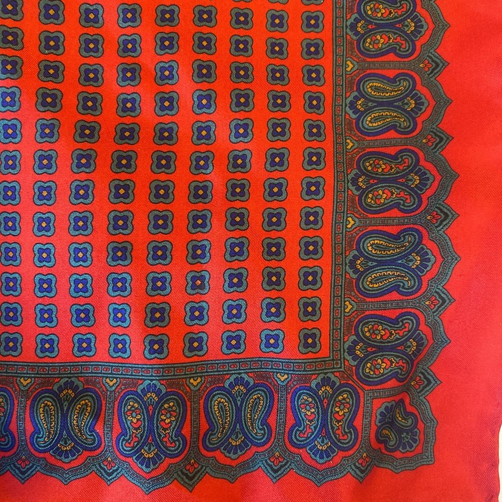 Brand New Pasley Silk Pocket Square